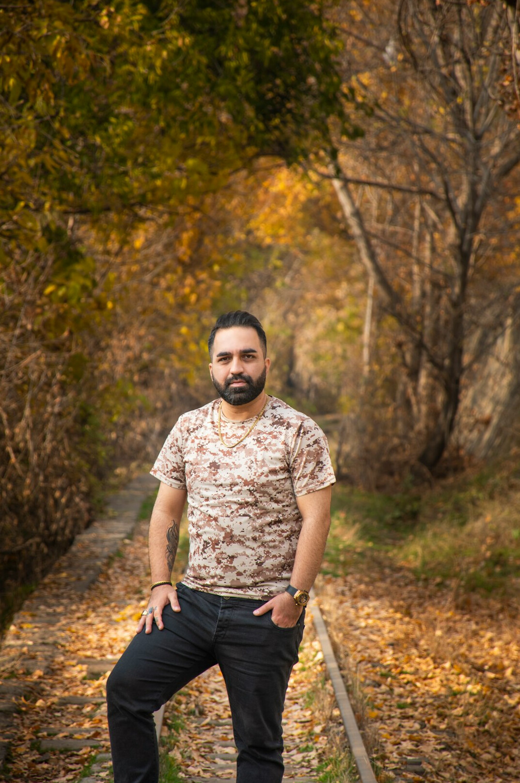 Portrait of a Turkish man editor with short dark hair